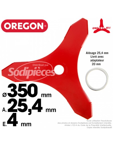 Lame-3-dents-O-350-mm-Al-254-mm-Ep-4-mm-Oregon-80488