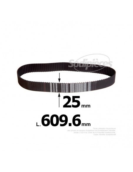 Courroie pour électro portatif 609,6x25
