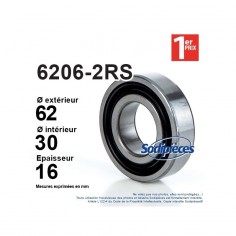 Roulement à billes 6206-2RS 1er Prix. Double étanchéité
