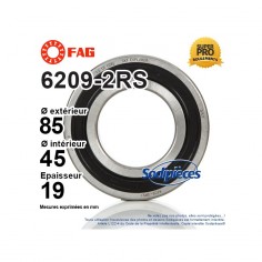 Roulement à billes 6209-2RS FAG. Double étanchéité 2