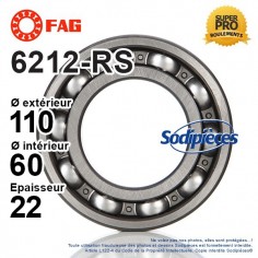 Roulement à billes 6212-RS FAG. Simple étanchéité 2