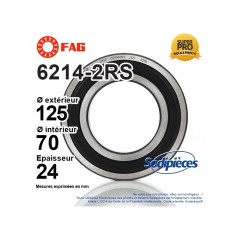 Roulement à billes 6214-2RS FAG. Double étanchéité 2