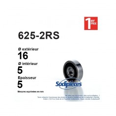 Roulement à billes 625-2RS 1er Prix. Double étanchéité