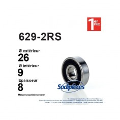 Roulement à billes 629-2RS 1er Prix. Double étanchéité