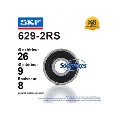 Roulement à billes 629-2RS SKF. Double étanchéité 2