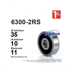 Roulement à billes 6300-2RS 1er Prix. Double étanchéité