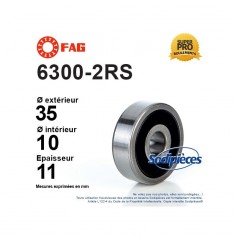 Roulement à billes 6300-2RS FAG. Double étanchéité