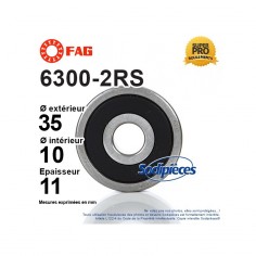 Roulement à billes 6300-2RS FAG. Double étanchéité 2