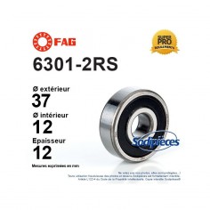 Roulement à billes 6301-2RS FAG. Double étanchéité