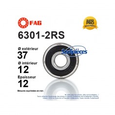 Roulement à billes 6301-2RS FAG. Double étanchéité 2