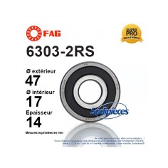 Roulement à billes 6303-2RS FAG. Double étanchéité 2