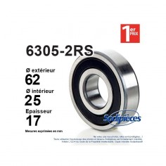 Roulement à billes 6305-2RS 1er Prix. Double étanchéité