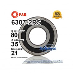 Roulement à billes 6307-2RS FAG. Double étanchéité 2