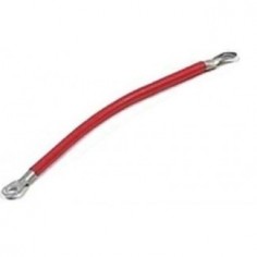 Cable batterie rouge pour tondeuse avec cosses.