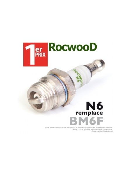Bougie type BM6F. 1er Prix Rocwood. N6