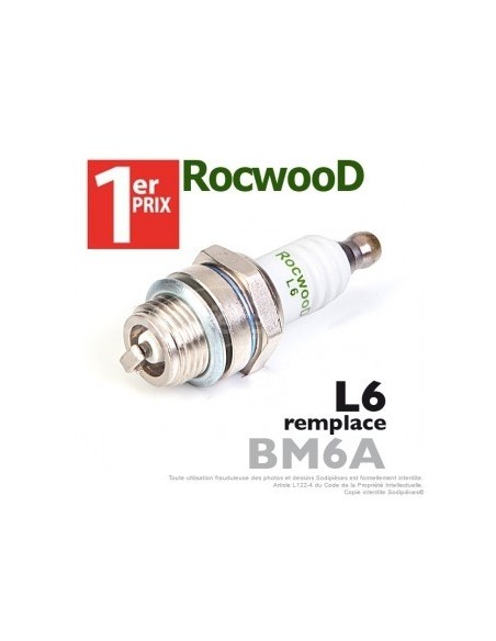 Bougie type BM6A. 1er Prix Rocwood. L6