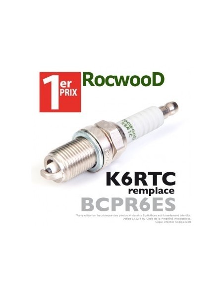 Bougie type BCPR6ES. 1er Prix Rocwood. K6RTC