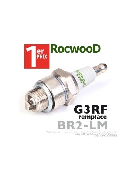 Bougie type BR2LM. 1er Prix Rocwood. G3RF