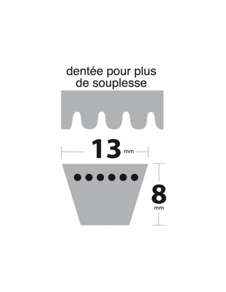 Courroie-tondeuse-AX110-Trapezoidale-crantee-13-mm-x-2844-mm-25435
