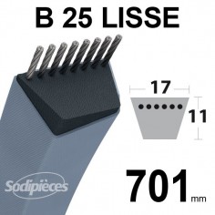 Courroie-tondeuse-B25-Trapezoidale-17-mm-x-701-mm-23067