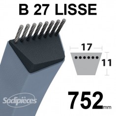 Courroie-tondeuse-B27-Trapezoidale-17-mm-x-752-mm-23066
