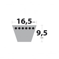 Courroie-tondeuse-LB31-Mitsuboshi-165-mm-x-799-mm-DESTOCKAGE-164110 2