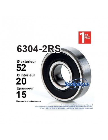 Roulement-a-billes-6304-2RS-1er-Prix-Double-etancheite-24979