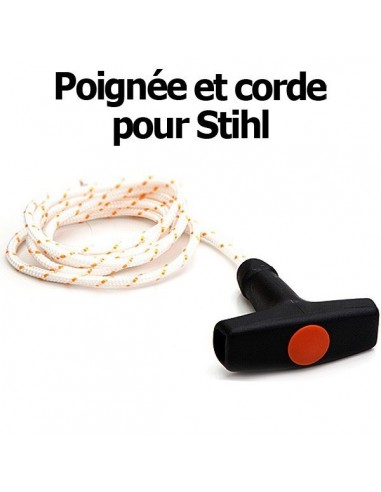 Corde et poignée de lanceur pour Stihl