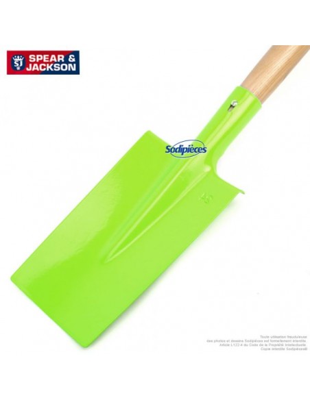 Beche-Spear-Jackson-avec-manche-bois-Verte-44031