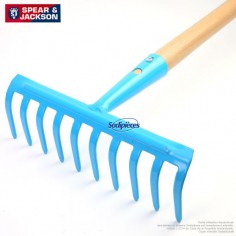 Rateau-Spear-Jackson-10-dents-avec-manche-bois-Bleu-44023