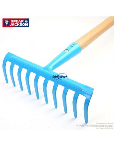 Rateau-Spear-Jackson-10-dents-avec-manche-bois-Bleu-44023