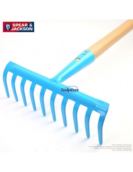 Rateau-Spear-Jackson-10-dents-avec-manche-bois-Bleu-44023