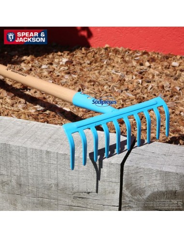 Rateau-Spear-Jackson-10-dents-avec-manche-bois-Bleu-44023