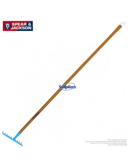 Rateau-Spear-Jackson-10-dents-avec-manche-bois-Bleu-44023