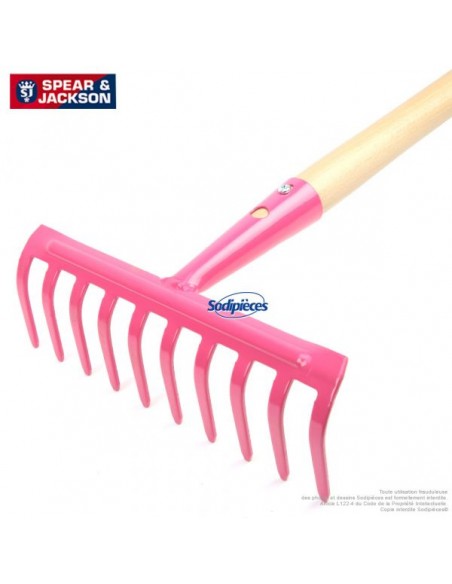 Rateau-Spear-Jackson-10-dents-avec-manche-bois-Rose-44022