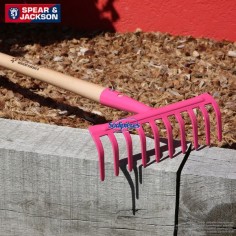 Rateau-Spear-Jackson-10-dents-avec-manche-bois-Rose-44022 2