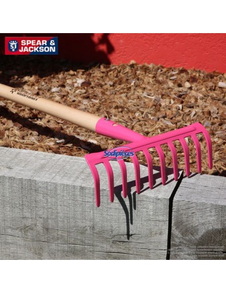Rateau-Spear-Jackson-10-dents-avec-manche-bois-Rose-44022
