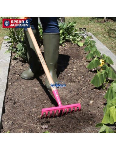 Rateau-Spear-Jackson-10-dents-avec-manche-bois-Rose-44022