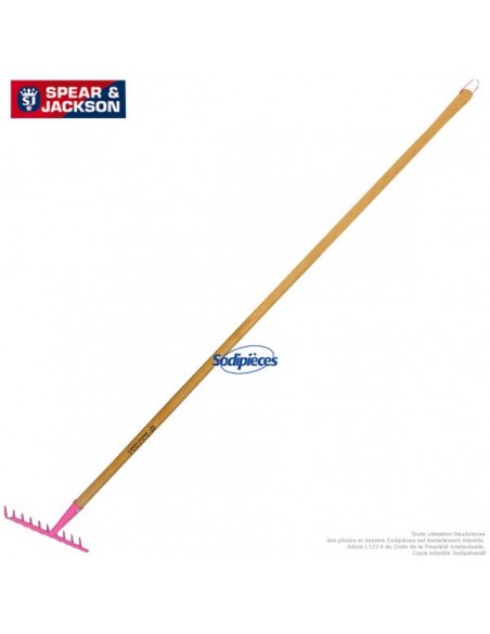 Rateau-Spear-Jackson-10-dents-avec-manche-bois-Rose-44022