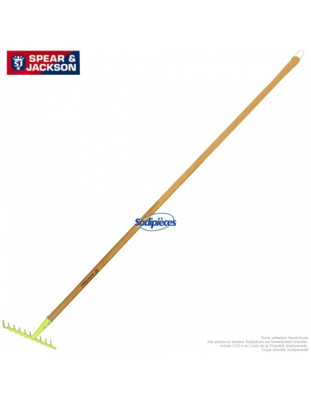 Rateau-Spear-Jackson-10-dents-avec-manche-bois-Vert-44021