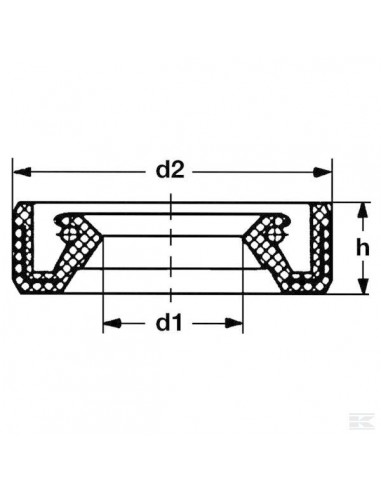 Bague d'étanchéité stihl fs 120, 300, 400,  12 x 22 x 5