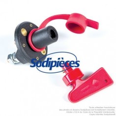 Coupe-batterie avec clé bouton amovible capuchon d'étanchéité