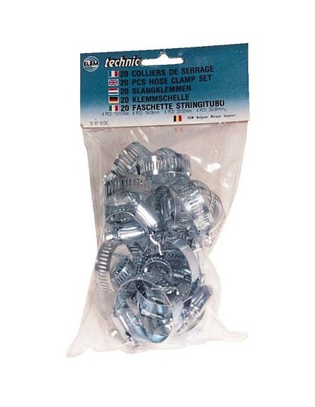 Colliers de serrage 20 pièces - Elem Technic