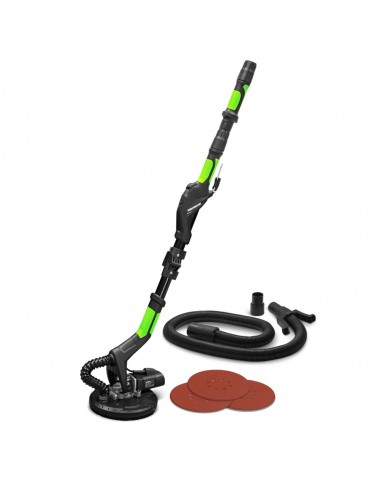 Ponceuse murs et plafonds 710W - 225mm avec vitesse variable et 6 abrasifs - Constructor