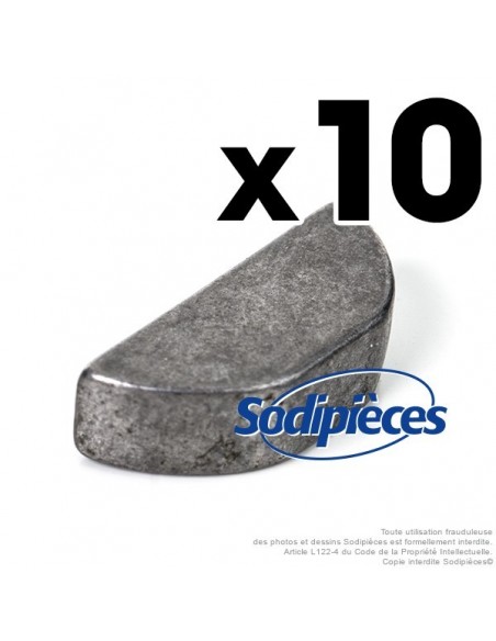 Clavette demi-lune pour supports de lames. Par 10