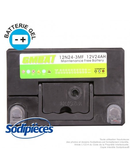 Batterie 12N24-3. Sans entretien pour tondeuse