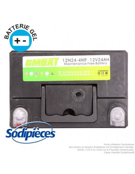 Batterie 12N24-4. Sans entretien pour tondeuse