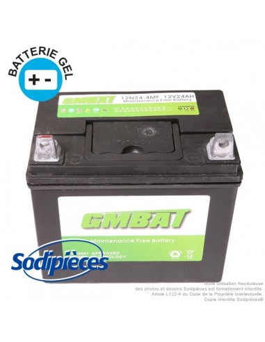 Batterie 12N24-4. Sans entretien pour tondeuse