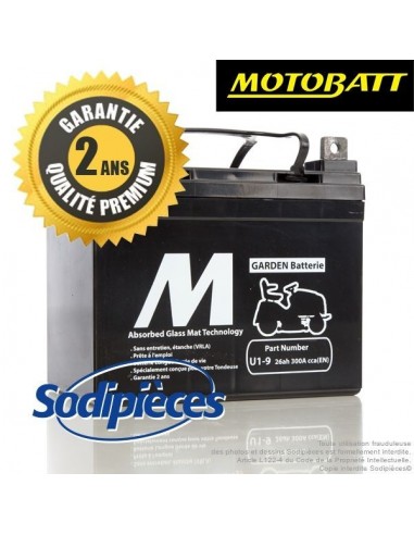 Batterie Motobatt U1-9 pour tondeuse