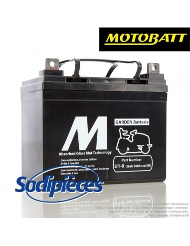 Batterie Motobatt U1-9 pour tondeuse